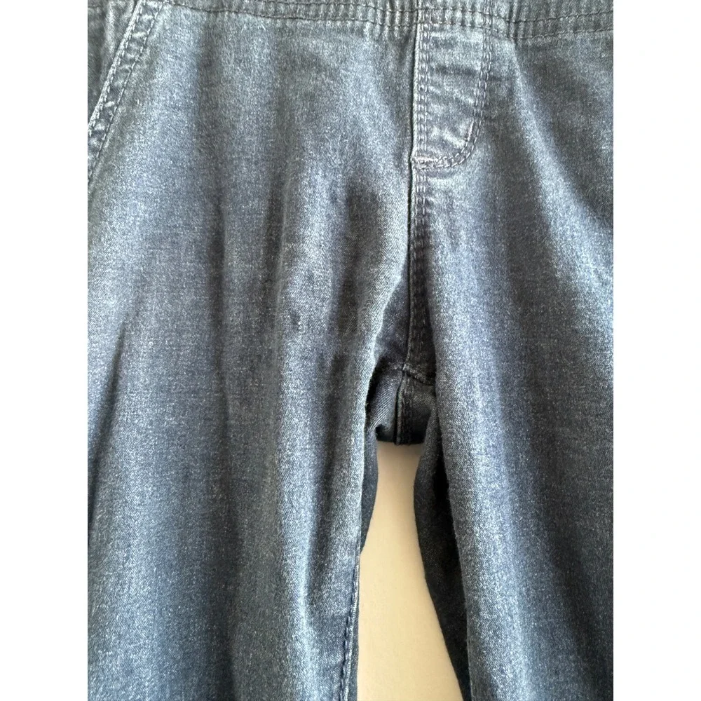 Free People Pull On Flare Jeans Dark Wash Blue Elastic‎ Waist Womens Size 26